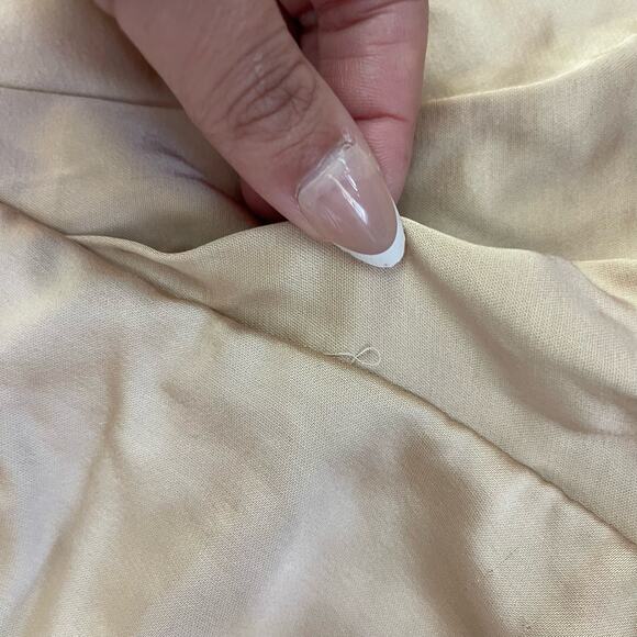 Significant Other Gracie Draped Satin Midi-Dress Champagne Formal Dress Size 6 - Picture 14 of 15